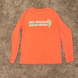 Men’s Orange Long Sleeve Zac Brown Tee